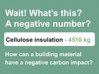 Cellulose insulation has negative carbon impact!